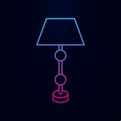 Poster - Table lamp nolan icon. Simple thin line, outline vector of web icons for ui and ux, website or mobile application