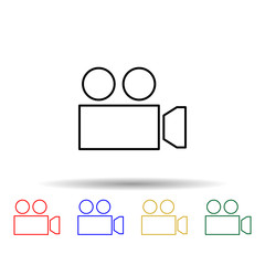 Canvas Print - camera for filming multi color style icon. Simple thin line, outline vector of web icons for ui and ux, website or mobile application