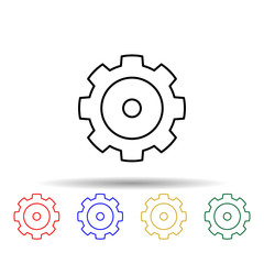 Poster - gear multi color style icon. simple thin line, outline vector of web icons for ui and ux, website or