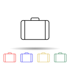 Poster - suitcase multi color style icon. Simple thin line, outline vector of web icons for ui and ux, website or mobile application