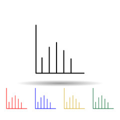 Poster - diagram multi color style icon. Simple thin line, outline vector of web icons for ui and ux, website or mobile application