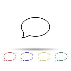 Poster - communication bubble multi color style icon. Simple thin line, outline vector of web icons for ui and ux, website or mobile application