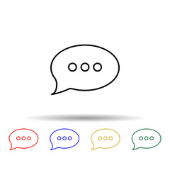 Poster - bubble messages multi color style icon. Simple thin line, outline vector of web icons for ui and ux, website or mobile application
