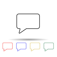 Poster - bubble messages multi color style icon. Simple thin line, outline vector of web icons for ui and ux, website or mobile application