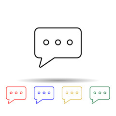 Poster - message multi color style icon. Simple thin line, outline vector of web icons for ui and ux, website or mobile application