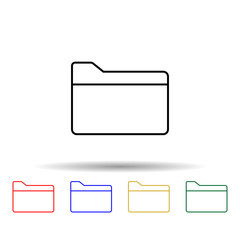 Poster - folder multi color style icon. Simple thin line, outline vector of web icons for ui and ux, website or mobile application