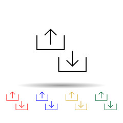 Poster - loading and unloading sign multi color style icon. Simple thin line, outline vector of web icons for ui and ux, website or mobile application