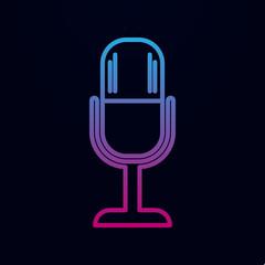 Poster - Microphone nolan icon. Simple thin line, outline vector of web icons for ui and ux, website or mobile application