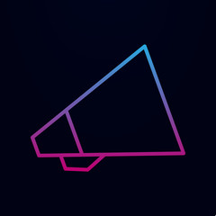 Poster - Megaphone nolan icon. Simple thin line, outline vector of web icons for ui and ux, website or mobile application