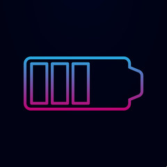 Poster - Battery mark nolan icon. Simple thin line, outline vector of web icons for ui and ux, website or mobile application