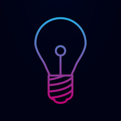 Poster - Bulb nolan icon. Simple thin line, outline vector of web icons for ui and ux, website or mobile application