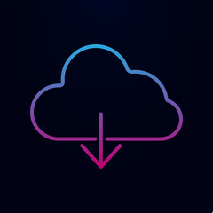Poster - Booting from the cloud nolan icon. Simple thin line, outline vector of web icons for ui and ux, website or mobile application