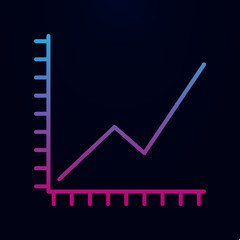 Poster - Growth chart nolan icon. Simple thin line, outline vector of web icons for ui and ux, website or mobile application
