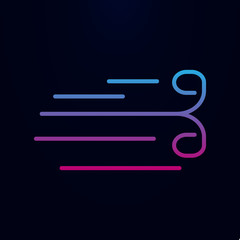 Poster - wind nolan icon. simple thin line, outline vector of web icons for ui and ux, website or mobile appl