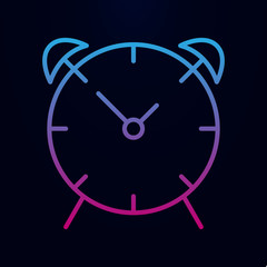 Poster - Alarm clock nolan icon. Simple thin line, outline vector of web icons for ui and ux, website or mobile application