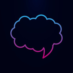 Poster - Communication bubble nolan icon. Simple thin line, outline vector of web icons for ui and ux, website or mobile application