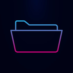 Fototapete - Open folder nolan icon. Simple thin line, outline vector of web icons for ui and ux, website or mobile application