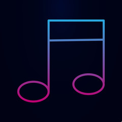 Poster - Musical note nolan icon. Simple thin line, outline vector of web icons for ui and ux, website or mobile application