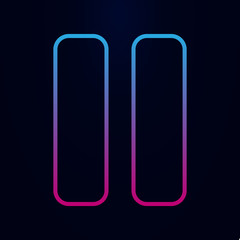 Poster - Pause sign nolan icon. Simple thin line, outline vector of web icons for ui and ux, website or mobile application