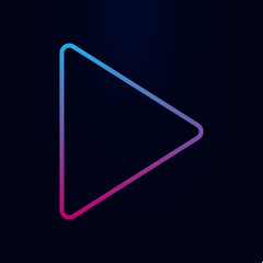 Poster - Play sign nolan icon. Simple thin line, outline vector of web icons for ui and ux, website or mobile application