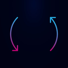 Poster - Circular arrows nolan icon. Simple thin line, outline vector of web icons for ui and ux, website or mobile application