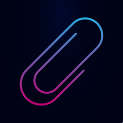 Poster - clip nolan icon. simple thin line, outline vector of web icons for ui and ux, website or mobile appl