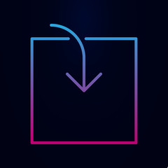 Poster - Box loading symbol nolan icon. Simple thin line, outline vector of web icons for ui and ux, website or mobile application
