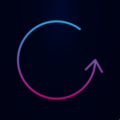 Poster - Circular arrow nolan icon. Simple thin line, outline vector of web icons for ui and ux, website or mobile application