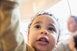 © Sam Edwards/Caia Image - Close up cute, curious baby boy looking up