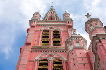 Wall Mural - Tan Dinh Church or the Pink Catholic Church in Ho Chi Minh City, Vietnam