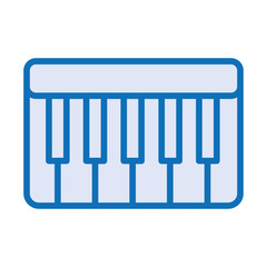 Poster - piano instrument musical isolated icon