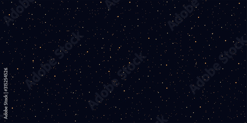 Detailed realistic night starry blue sky. Cosmos concept. Galaxy explosion. Stars in space abstract. Astronomy beauty pattern. Congratulations or invitation background. Vector illustration © boxerx