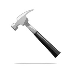 Poster - Hammer tool vector isolated illustration