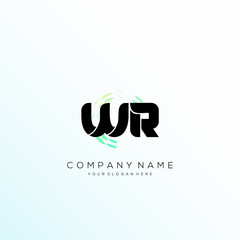 WR Letter Multiply Colorful Logo Designs vector