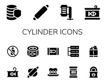 Cylinder Icon Set