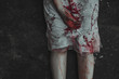 White dress woman was killed with bloodstain, Depression and sadness.