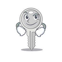 Sticker - Cool key mascot character with Smirking face