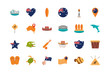 © Stockgiu - australia animal things famous sites icons set on white background