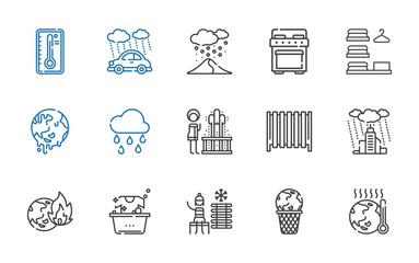 Wall Mural - temperature icons set