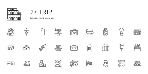 Sticker - trip icons set