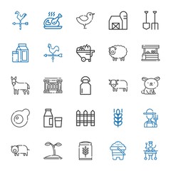 Sticker - farm icons set