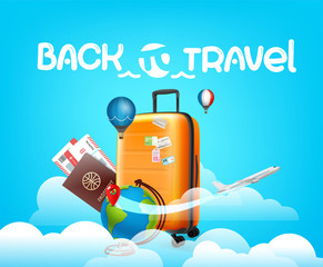Poster - Around the world concept. World travel Vector color illustration