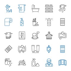 Poster - bathroom icons set