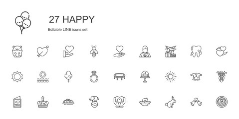 Wall Mural - happy icons set