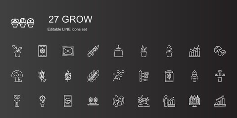 Canvas Print - grow icons set