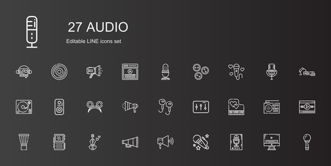 Sticker - audio icons set