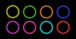 Circle neon.Circle neon vector.Circle  neon icon