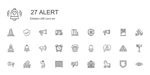 Wall Mural - alert icons set