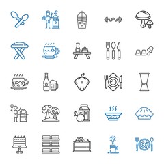 Canvas Print - restaurant icons set