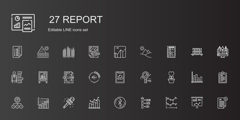 Sticker - report icons set